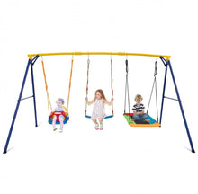 Load image into Gallery viewer, Super Fun Play Set Playground For Kids | 3 Different Swings: Belt Swing, Swing Seat, Platform Swing | Heavy Duty