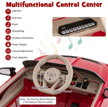 Load image into Gallery viewer, 2025 Licensed 12V Bentley Bacalar Ride On Car 1 Seater Upgraded | Seatbelt | Push To Start Button | Music | Lights | Remote
