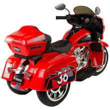 Load image into Gallery viewer, Super Cool 2025 Three-Wheeled Motorcycle Ride On Car | 12V | 2 Speeds | Lights | Music | Storage | Ages 3-8