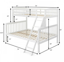 Load image into Gallery viewer, Heavy Duty Elegant & Modern Twin Over Full Bunk Bed With Ladder, Guardrail | Stacked Or Separated | Large Storage Under Bed | Easy Assembly