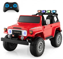 Load image into Gallery viewer, 2025 Upgraded 12V Licensed 2 Seater Toyota FJ40 12V Ride On Car | Colourful Lights | Seatbelt | Storage| 2 Speeds | 14” Tires | Upgraded Shocks | Remote