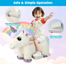Load image into Gallery viewer, 2025 Upgraded Adorable Riding Unicorn 6V Kids Ride On Toy / Car | Handle Bars | Music | 10” Seat Height | Up To 5 Kph