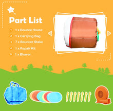 Load image into Gallery viewer, Super Cool Fun Kids Inflatable Bouncy House Jumping Castle Slide Climber Bouncer With 550W Blower | Holds 120Kg | Kids Party | Camping | Climbing Wall | Basketball Hoop