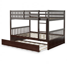 Load image into Gallery viewer, Heavy Duty Full Over Bunk Bed  Platform Bed With Solid Ladder | Sturdy Pine Wood Frame | 2 Full Bunk Beds In 1