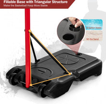 Load image into Gallery viewer, Black & Red Super Cool Portable Basketball Net Hoop With Wheels & Backboard | Adjustable Height | 5FT-7Ft | Heavy Duty | Sturdy Base