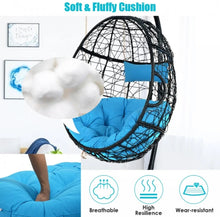 Load image into Gallery viewer, Outdoor / Indoor Patio Egg Swing Chair W/ Stand, Cushion, Pole, Basket - Heavy Duty Chair | Very Comfy Cushions | Hammock | Comes In 2 Colours | Holds 250lbs