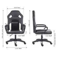 Load image into Gallery viewer, Classy PU Leather Gaming Chair, Ergonomic Swivel Computer Chair with 5 Wheels, Armrests for Home, Office