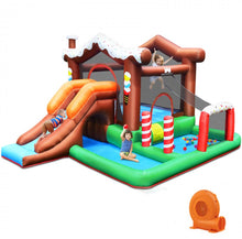 Load image into Gallery viewer, Super Cool Fun Kids Inflatable Bouncy House Jumping Castle Slide Climber Bouncer With 550W Blower | Holds 120Kg | Kids Party | Camping | Climbing Wall | Basketball Hoop