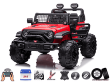 Load image into Gallery viewer, 2025 Massive Monster 2 Seater Ride On Car For Kids XXL 24V Upgraded Jeep Style TRD 4x4 | Leather Seats | 16” Rubber Tires | LED Lights | Remote