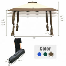 Load image into Gallery viewer, Heavy Duty 13ft By 13ft Beautiful Pop Up Gazebo Tent With Carry Bag For Patio, Garden, The Beach, Pool | Patio Canopy