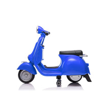 Load image into Gallery viewer, Super Cool Elegant 2025 Vespa Kids Ride On Car Motorcycle Vespa 1 Seater Scooter 12V | Music | USB Ready | LED Lights