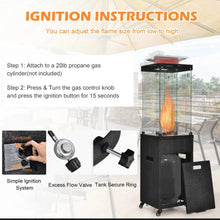 Load image into Gallery viewer, Elegant Heavy Duty Powerful 41,000 BTU Outdoor Propane Patio Heater With Metal Hood | Flameout Protection | Waterproof Cover