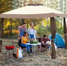 Load image into Gallery viewer, Heavy Duty 13ft By 13ft Beautiful Pop Up Gazebo Tent With Carry Bag For Patio, Garden, The Beach, Pool | Patio Canopy