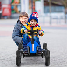 Load image into Gallery viewer, Super Cool Kids Go Kart, 4-Wheel Pedal Powered Ride On Racer Car for Kids, Boys, Girls, Yellow | Rubber Wheels | Aged 3-8