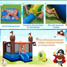 Load image into Gallery viewer, Super Cool Inflatable Pirate Themed Bouncy Castle / House | Large Jumping Area | With 735W Blower | Basketball | High Quality | Easy Inflate /Deflate