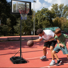 Load image into Gallery viewer, Super Cool Shatterproof Backboard Basketball Net Hoop With (2) Nets | Height Adjustable | Heavy Duty | Indoor | Outdoor | Easy Set Up | Sturdy Base