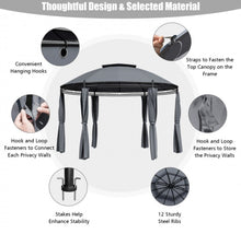 Load image into Gallery viewer, Heavy Duty Elegant 11.5 FT Outdoor Patio Round Dome Gazebo Canopy Shelter With Double Roof | Steel | Premium Polyester | Water Resistant