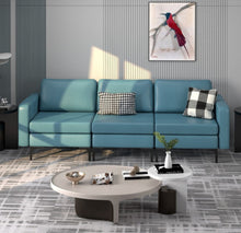 Load image into Gallery viewer, Heavy Duty Elegant 3-Seater Sectional Sofa Couch With Armrests | Storage Compartment | Metal Legs | Easy Assembly | Holds 1980Lbs | Linen or Leather Fabric
