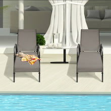 Load image into Gallery viewer, Elegant 2-Piece Outdoor Patio Lounge Chair Chaise Fabric | Adjustable Reclining Armrest | Heavy Duty
