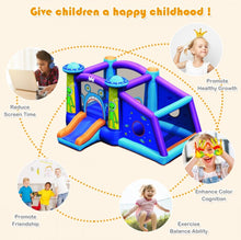 Load image into Gallery viewer, Super Fun Jumping Bouncy Castle With Water Slide & 550W Blower | Waterproof | Carrying Bag | Repair Kit | Huge Jump Area | Large Play Area