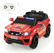 Load image into Gallery viewer, Range Rover 2025 Style | 1 Seater Red | 12V Ride On SUV Kids Fire Fighter Truck | Walkie Talkie | Siren | Ages 3-8 | Remote