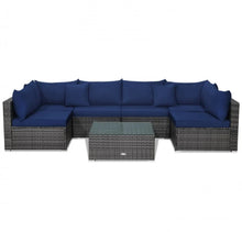 Load image into Gallery viewer, Super Elegant & Relaxing 7 Piece Patio Furniture Rattan Set With Sectional Sofa | Cushions