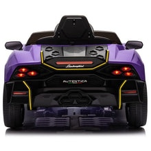 Load image into Gallery viewer, 2025 Upgraded 12V Kids Licensed Lamborghini Aventador Autentica Ride On Car 1 Seater, LED Lights, Remote, 3-7kph