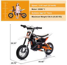 Load image into Gallery viewer, Super Cool 2025 Fast Off Road Electric 24V Kids Dirt Bike 1 Seater Upgraded 250W Motor | Up To 22 KPH | Leather Seat | Rubber Tires