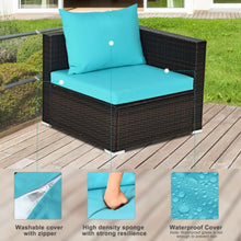 Load image into Gallery viewer, Super Relaxing 5 Pieces Patio Rattan Sectional Furniture Set With Cushions | Coffee Table
