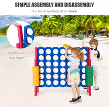 Load image into Gallery viewer, Super Cool Outdoor Fun Giant Connect 4 Style Jumbo 4-To-Score Game Set With 42 Giant Rings | Quick Release Slider | For The Whole Family | Indoor | Outdoor