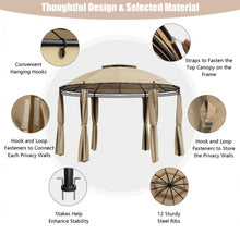 Load image into Gallery viewer, Heavy Duty Elegant 11.5 FT Outdoor Patio Round Dome Gazebo Canopy Shelter With Double Roof | Steel | Premium Polyester | Water Resistant