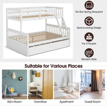 Load image into Gallery viewer, Very Cool Modern & Elegant Twin Over Convertible Bunk Bed With Twin Trundle | Guard Rails | Ladder | Rolling Wheels