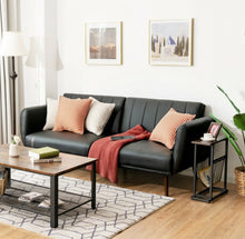 Load image into Gallery viewer, Elegant Space Saving 4 Adjustable Settings Heavy Duty 3-Seater Convertible Sofa Couch Bed With Adjustable Backrest
