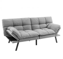 Load image into Gallery viewer, Very Elegant Modern Heavy Duty Convertible Memory Foam Futon Sofa Bed Couch With Adjustable Armrest