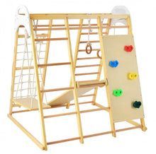 Load image into Gallery viewer, Super Cool Wooden 8-in-1 Kids Jungle Gym Playground | Monkey Bars | Climbing | Ladder | Swing | Rings | Slide | Holds 530lbs | Playground