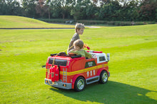 Load image into Gallery viewer, Heavy Duty 24V Fire Truck 2 Seater Kids Ride On Car | Leather Seat | Eva Rubber Tires | Water Gun |