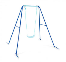 Load image into Gallery viewer, Super Fun Heavy Duty Outdoor Kids Swing Set | Strong Frame | Ground Stakes | Easy Assembly | Holds 110lbs | Great For Any Playground