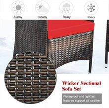 Load image into Gallery viewer, Very Elegant & Relaxing 4 Piece Outdoor Rattan / Wicker Sofa Patio Set With Heavy Duty Glass Coffee Table