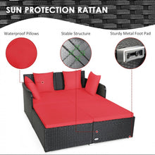Load image into Gallery viewer, Very Relaxing XXL Spacious Outdoor Rattan Patio Day Bed | Upholstered Extremely Comfortable Cushions, Pillows | Sectional Furniture Set