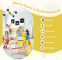 Load image into Gallery viewer, Super Cool Wooden 8-in-1 Kids Jungle Gym Playground | Monkey Bars | Climbing | Ladder | Swing | Rings | Slide | Holds 530lbs | Playground