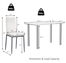 Load image into Gallery viewer, Elegant Durable 5-Piece Dining Set With 4 PVC Heavy Duty Leather Chairs | Soft Cushions | Easy Assembly