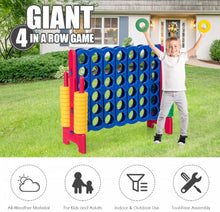 Load image into Gallery viewer, Super Cool Outdoor Fun Giant Connect 4 Style Jumbo 4-To-Score Game Set With 42 Giant Rings | Quick Release Slider | For The Whole Family | Indoor | Outdoor