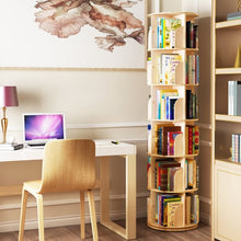 Load image into Gallery viewer, Super Cool Elegant Rotating Book Shelf | 360 Degrees Solid Wood | Stackable Shelf | Organizer | Home, Bedroom, Office, etc