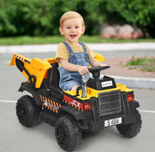 Load image into Gallery viewer, New 2025 Kids 12V Kids Ride On Dump Truck 1 Seater | Electric Bucket | Dump Bed | Shovel | Seatbelt | Push To Start | Remote