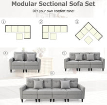 Load image into Gallery viewer, Gorgeous Heavy Duty Relaxing L-Shaped Sectional Corner Sofa Couch Set With Storage Ottoman | Wide Armrest | Thick Cushions | Tufted Design