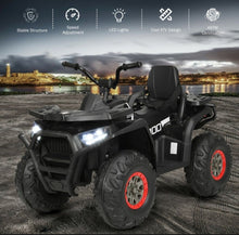Load image into Gallery viewer, 2025 Upgraded 12V ATV 4 Wheeler Ride On Toy / Car 1 Seater | LED Lights | 2 Speeds | Seat Belt | 4 Wheel Suspension | Push To Start | USB Ready | Big 1 Seater
