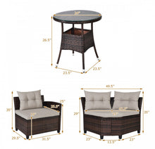Load image into Gallery viewer, Very Comfortable 4 Piece Outdoor Patio Cushioned Rattan Furniture Sofa Set | Multipurpose | Heavy Duty Rattan | In 3 Colours