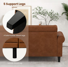 Load image into Gallery viewer, Heavy Duty 3-Person Modern Elegant PU Leather 3-Piece Sofa Couch With 2 Detachable Back Pillows | Gorgeous Armrests | Comfy Backrest | Spacious Seating | Thick Cushions