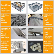 Load image into Gallery viewer, Awesome Baby Playpen, 200 x 180 cm Extra Large Playyard, Reliable Kids Activity Center W Anti-Slip Suckers & Super Soft Breathable Mesh for Babies, Toddlers (Dark Grey)