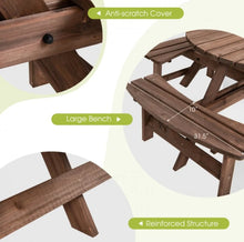 Load image into Gallery viewer, Super Cool Big 8 Seater Rustic Wood Design Patio Picnic Table Dining Seat Bench | Large Benches | Heavy Duty